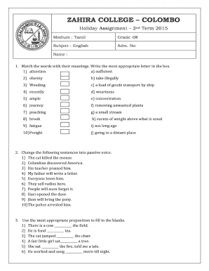 Grade 5 English Papers  Form