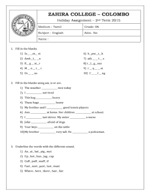 Grade 3 English Papers  Form