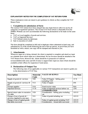 Zimra Vat Return Form Excel