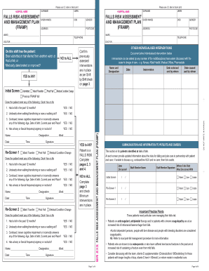 Australia Falls Risk Assessment  Form