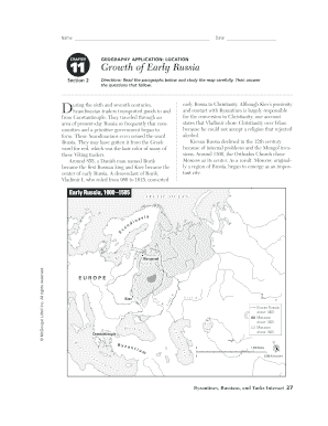 Growth of Early Russia Worksheet Answers  Form