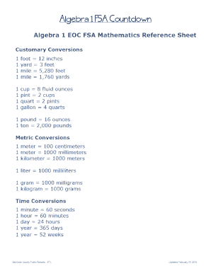 Algebra 1 Week 1 Fsa Countdown Answers  Form