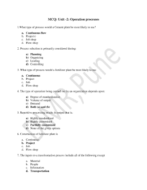 What Type of Process Would a Cement Plant Be Most Likely to Use  Form