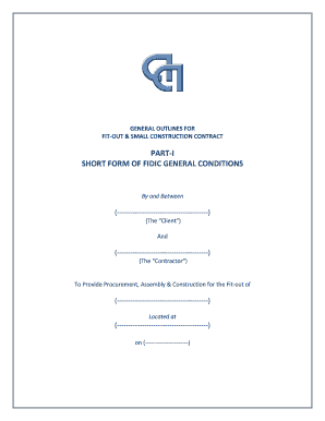 Fidic Short Form of Contract Download