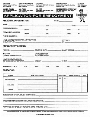 Geppetto&amp;#39;s Job Application Form