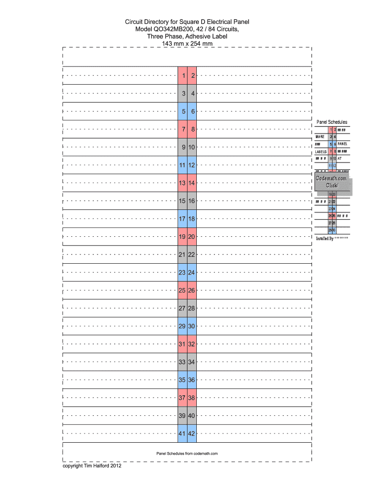 Circuit Directory PDF  Form