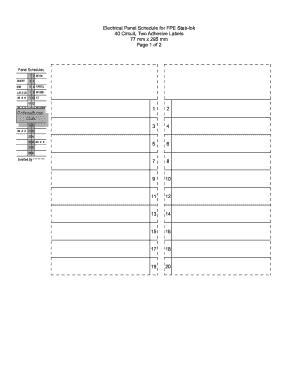 Electrical panel schedule template pdf - Fill Out and Sign Printable PDF Template | SignNow