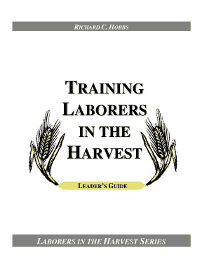 Training Laborers in the Harvest Mercy Street  Form