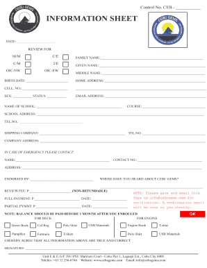 Cebugems  Form