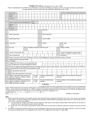 Axis Bank Form 60