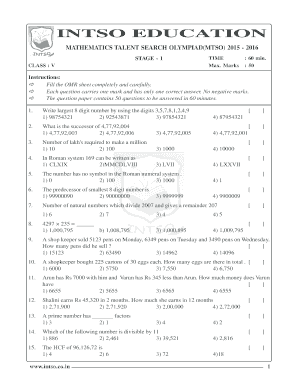 Mtso Full Form Exam