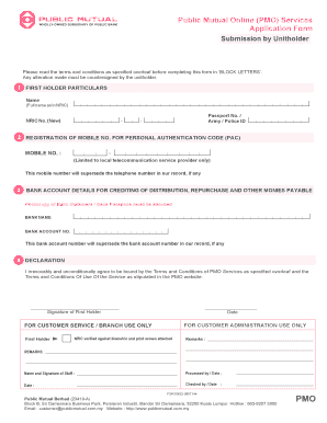 Public Mutual Online  Form