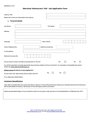 Job Application Form Template Theyorkcompanycouk Theyorkcompany Co