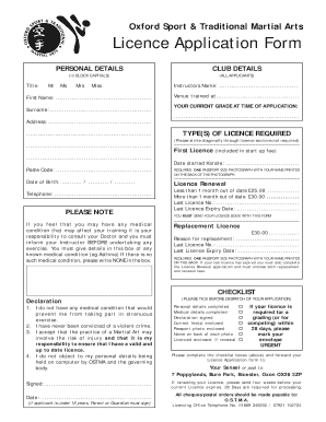 Paul Wood Licence Application Form Paul Wood Licence Application Form Ostma Co