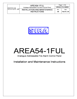Sira Fire Alarm Panel  Form