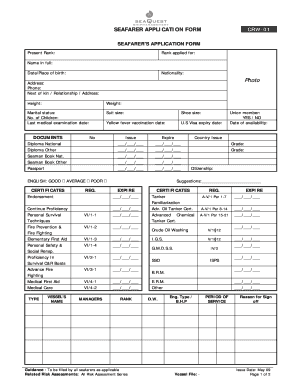 Seaman Application Form Download