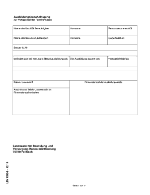 Ausbildungsbescheinigung Vorlage Word  Form