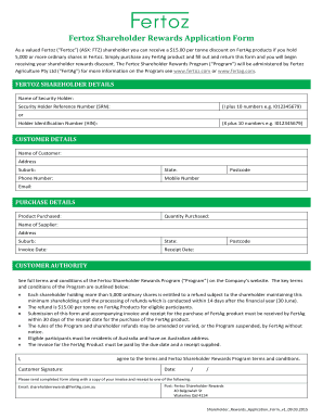 Shareholder Form