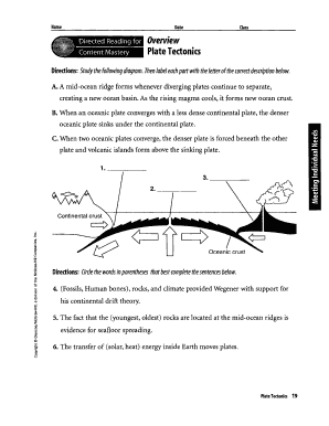 Directed Reading for Content Mastery  Form