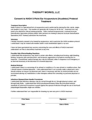 Sample Acupuncture Report for Va  Form