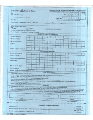 Canara Bank Rtgs Form