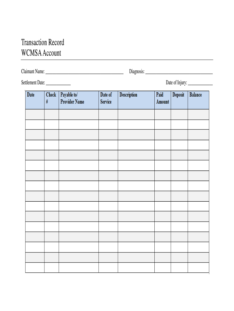Wcmsa Account Expenditure Forms