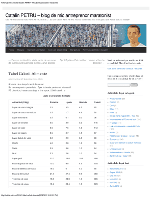 Tabel Calorii Alimente PDF  Form