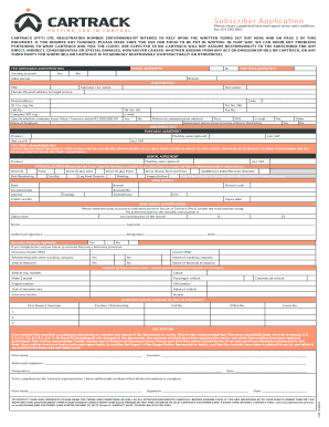 Get and Sign Subscriber Application  BCartrackb 2012-2022 Form