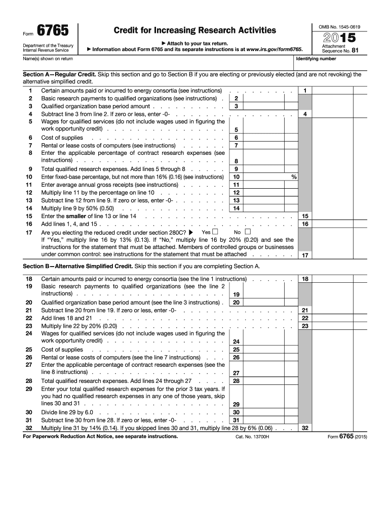  Form 6765 2015