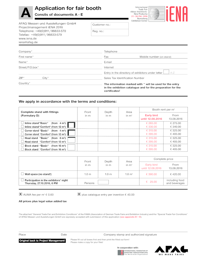  Registration Bformb for Download  IENA  Iena 2016-2024