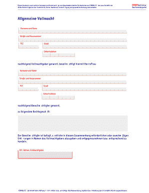 Vollmacht Btoennemannbde  Form