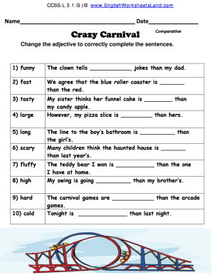 Carnival Worksheets PDF  Form