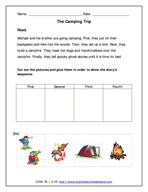 Camping Worksheet PDF  Form