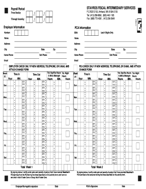 Stavros Timesheet  Form