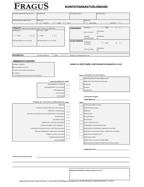 Kuntotarkastuslomake  Form