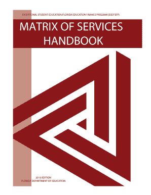 Florida Matrix of Services Handbook  Form