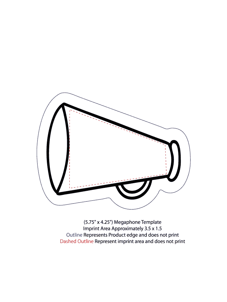 Megaphone Printable Template  Form