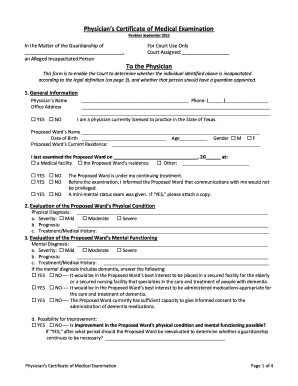 Medical Examination Certificate PDF  Form