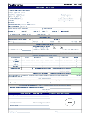 Distinta Sma Postatarget  Form