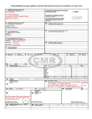 Cmr Veidlapa Excel  Form