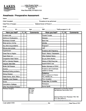 Lakes Surgery Center  Form