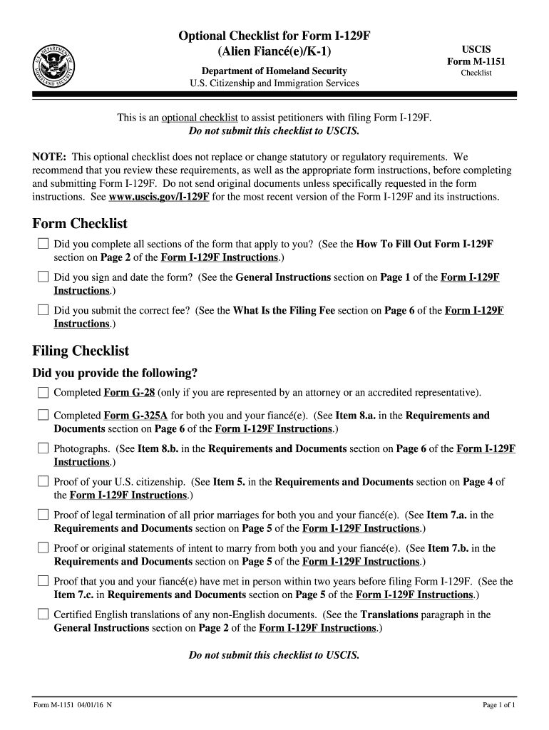 Form M 1151