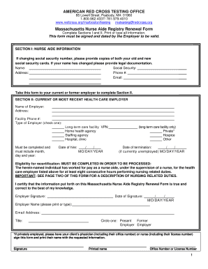 American Red Cross Cna Renewal  Form