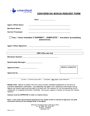 Bonus Request Form