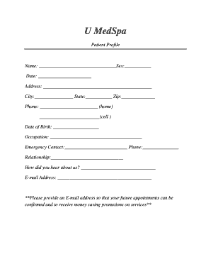 Patient Information Form PDF