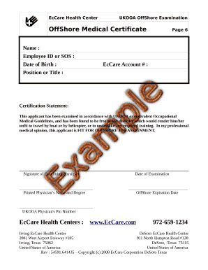 Oguk Medical Form PDF