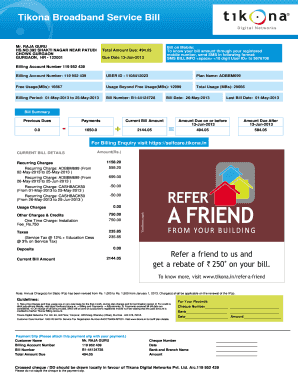 Broadband Bill PDF  Form