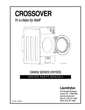 Wascomat Crossover Dryer Parts Manual  Form