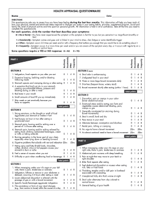 Metagenics Health Appraisal Questionnaire  Form