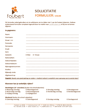 Sollicitatieformulier Jumbo PDF
